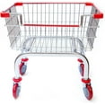thumbnail image 5 of Laundry Cart Chrome Coated with Double Pole Rack, 2.5-Bu (Red or Blue Trim) (Red), 5 of 8