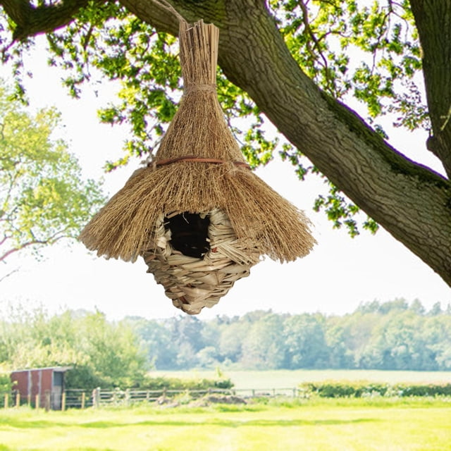 Casa de pájaros colgantes, accesorios para mascotas refugio casa de colibrí jaula de pájaros cabaña de pájaros nido de pájaro para exterior, patio, Macarena Casa de los pájaros
