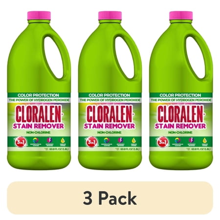 (3 pack) Cloralen Liquid Laundry Stain Remover Detergent, 60.8 fl oz