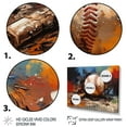 thumbnail image 3 of Designart "Baseball composition II" Sports Floater Framed Canvas Wall Art, 3 of 7