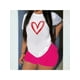 thumbnail image 2 of Playera Blusa De Corazon Dibujado Con Plumon Ropa De Mujer Color Blanco Talla Chica Marca Emil SaEs, 2 of 4