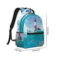 thumbnail image 2 of Yiaed Lighthouse Sea Port Print School Backpack College Backpack Daypacks for Students High School Spacious and Durable Daypack for Work and Travel-One Size, 2 of 6