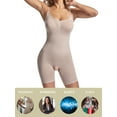 thumbnail image 5 of GOLD CARP Shapewear Women Shaping Bodysuit Seamless Tummy Control Full Body Shaper Thigh Slimmer Adjustable Straps,Beige,L, 5 of 5