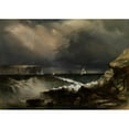 thumbnail image 2 of Conrad Martens 18x14 Black Ornate Wood Framed Double Matted Museum Art Print Titled - View of the Heads, Port Jackson (1853), 2 of 5