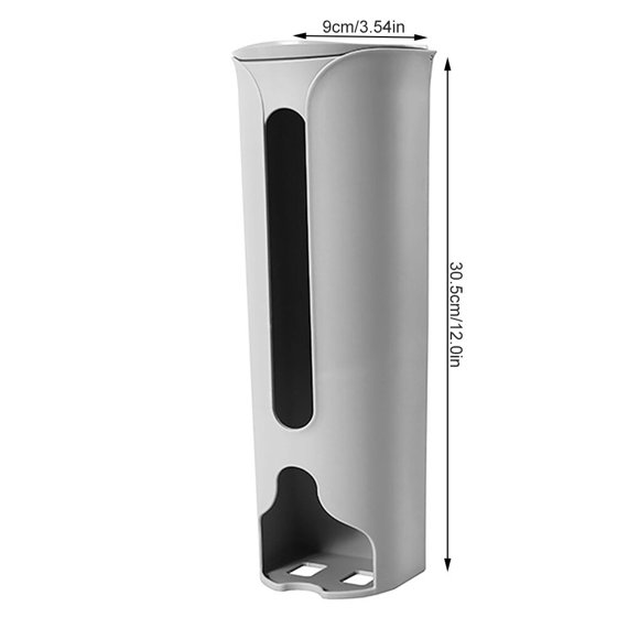 2 Pcs Support Mural en Plastique pour Sacs de Cuisine Organisateur de Poubelle, Gris
