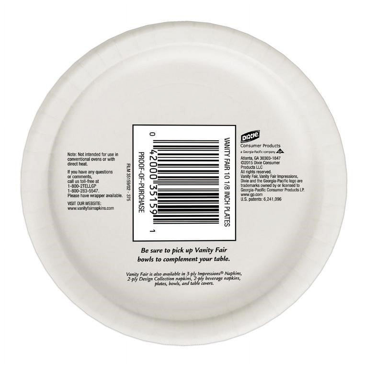 Vanity fair top paper plates