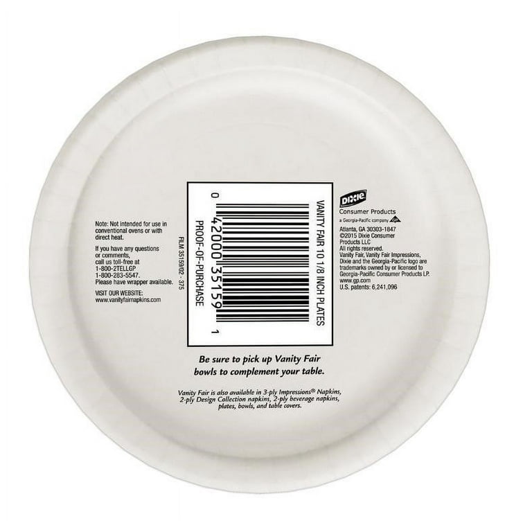 Vanity fair cheap dinner plates