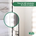 thumbnail image 4 of Espejo Rectangular 120x65 cm Para Baño Maquillaje Afeitar Decorativo Sistema Touch IP44  Con Luz Blanca Led Fría 6000K KingsHouse blanco, 4 of 8