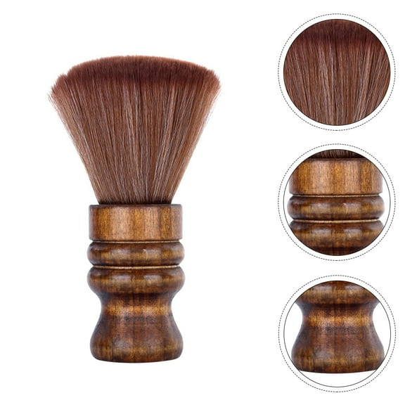 PBPBOX 1Pc Durable Wooden Neck Cleaner Brush Hairdressing Accessory with Ergonomic Handle