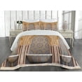 thumbnail image 2 of Ambesonne Moroccan Quilted Coverlet 3 Pcs, Rabat Hassan Tower, King Size, Apricot Pale Brown, 2 of 4