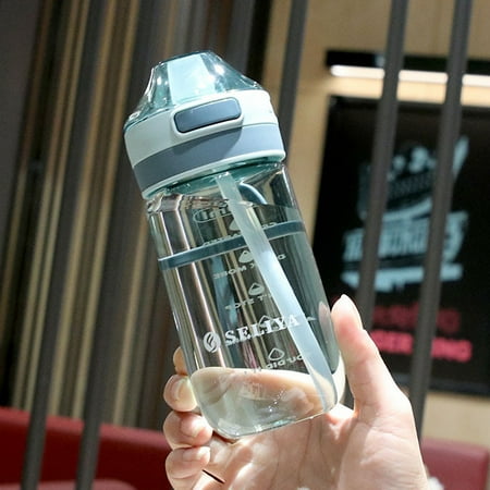 

Goory 17oz Water Bottle Reusable Mugs Plastic Home Spill-Proof Cups Cold With Lid Straw Kid s Cup