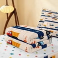 thumbnail image 5 of Erosebridal Construction Vehicle Zipper Twin Comforter Sets with Fitted Sheet and 2 Pillowcases, Truck Zipper Bedding Set, Blue Road, Polka Dots Reversible, 5 of 7