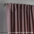 thumbnail image 6 of 3S Brother's Extra Long Room Darkening 204" Length Faux Velvet Rose Pink Curtain Drapes - Hanging Back Tab 5-25 Feet Custom Made ( 1 Panel ) - Made in Turkey (52"Wx204"L), 6 of 6