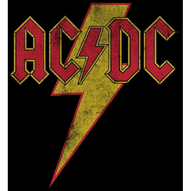 AC/DC バンドTシャツ ロゴ＆サンダーボルト AAAボディ XL ACDC Vintage Lightning Bolt Logo Men's Black T-shirt-XL - Walmart.com