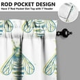 thumbnail image 5 of Kitchen Curtains 36 Inch Short - 3 Panel Set with Cute Bumble Bee and Honeycomb Print, Rod Pocket Window Curtain, 100% Polyester for Bee Lovers, Farmhouse, Kitchen, Living Room, Easy Wash, 5 of 6