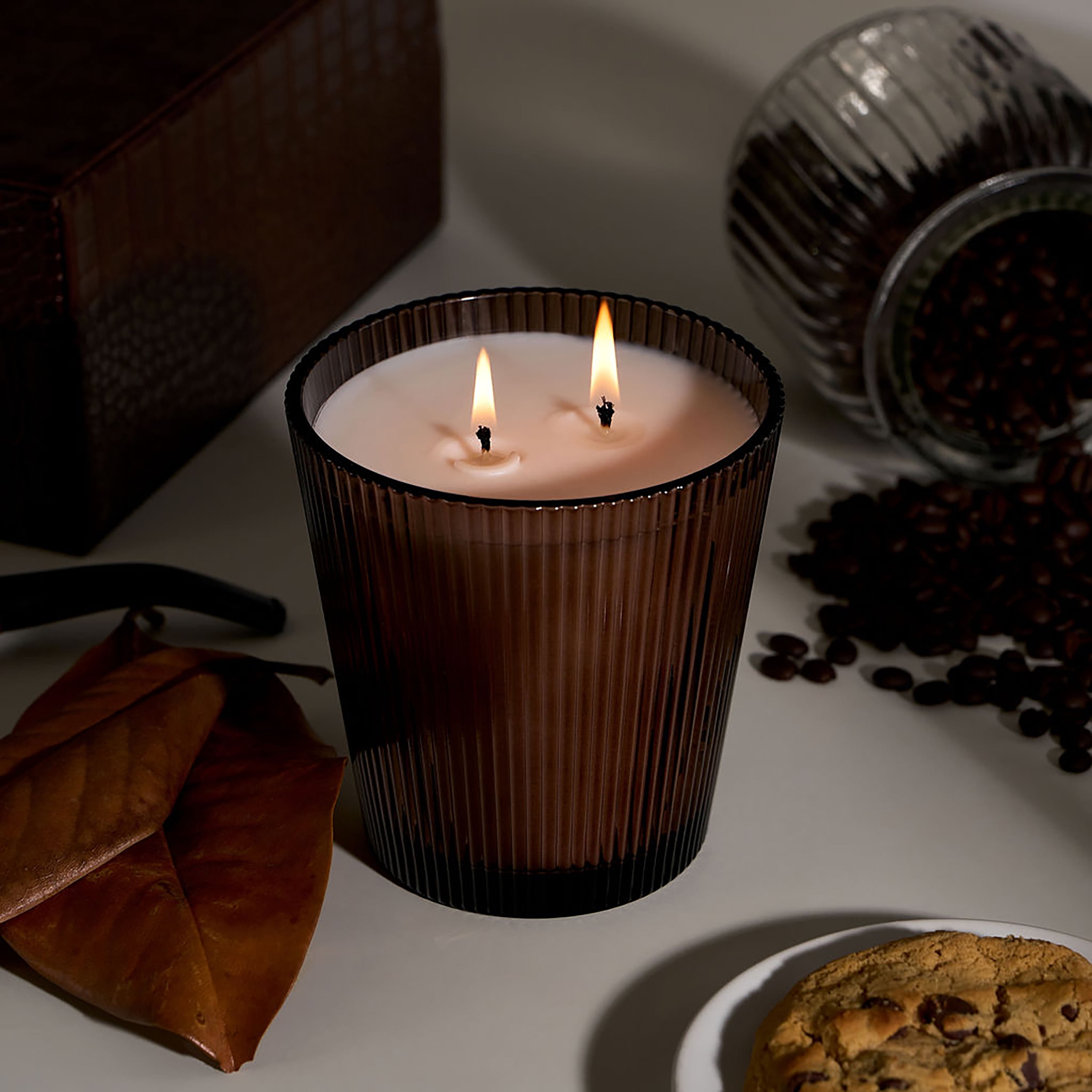Better Homes & Gardens Fine Fragrance Collection Tobacco & Vanilla 2-Wick Jar Candle, 16 oz