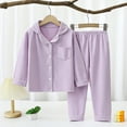 thumbnail image 2 of Coerni Unisex Girls Boys Pajamas Long Sleeve Sleepwear Button-Down 2 Pcs Pjs Set for 1-16 Years Kids Christmas Outfits, 2 of 9