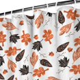 thumbnail image 5 of Autumn Leaves Harvest Thanksgiving Shower Curtain for Bathroom with Hooks and Weighted Hem, Polyester Fall Pumpkins Maple Waterproof Bath Curtains Hotel Style - Machine Washable,72x72in, 5 of 5