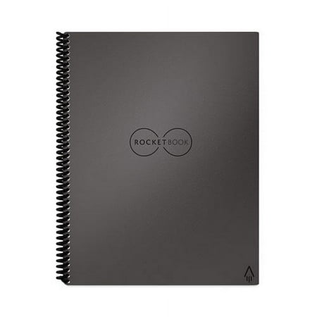 Rocketbook - Core Smart Reusable Notebook Lined 8.5" x 11" - Deep Space Gray