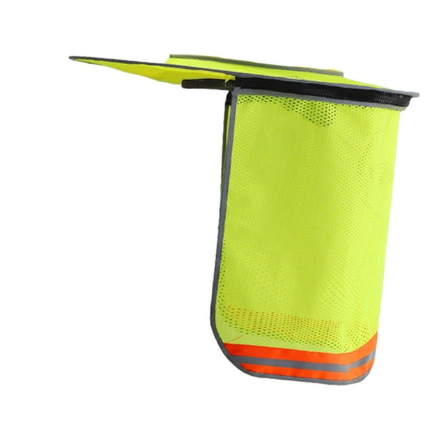 Visera para casco, protector de cuello para casco, accesorios de alta visibilidad, protector de cuello, completa para jardinería, pesca y cascos alargamiento amarillo