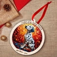 thumbnail image 5 of Dalmatian Stained Glass Suncatcher Ornament – Holiday Ornament with Text for Loved Ones, Family & Friends, Christmas 2025 Decoration, 5 of 6