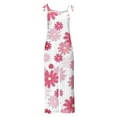 thumbnail image 4 of Njoeus Womens Cute Floral Print Jumpsuit Loose Sleeveless Jumpsuits for Women Baggy Spaghetti Strap Long Pant Romper with Pockets S-XXL, 4 of 5