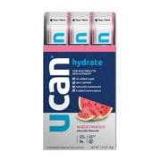 UCAN Hydration Powder Packets - Watermelon - Keto Hydrate Powder - Sugar Free Electrolyte Powder - 0 Carbs & Calories, Gluten-Free, Non-GMO - 12pk