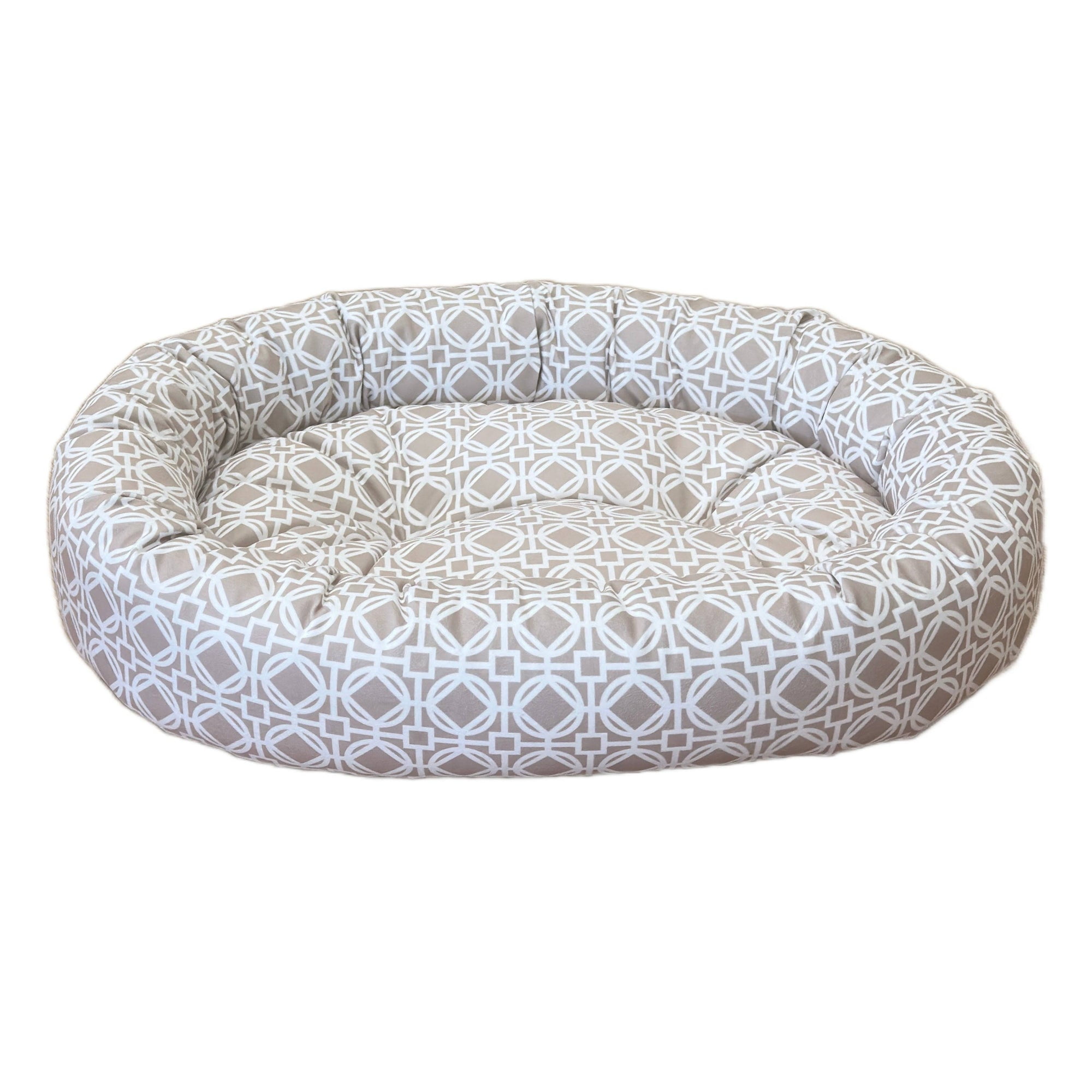 DecoraPet Extra Large Dream Donut Bed, Taupe Lattice