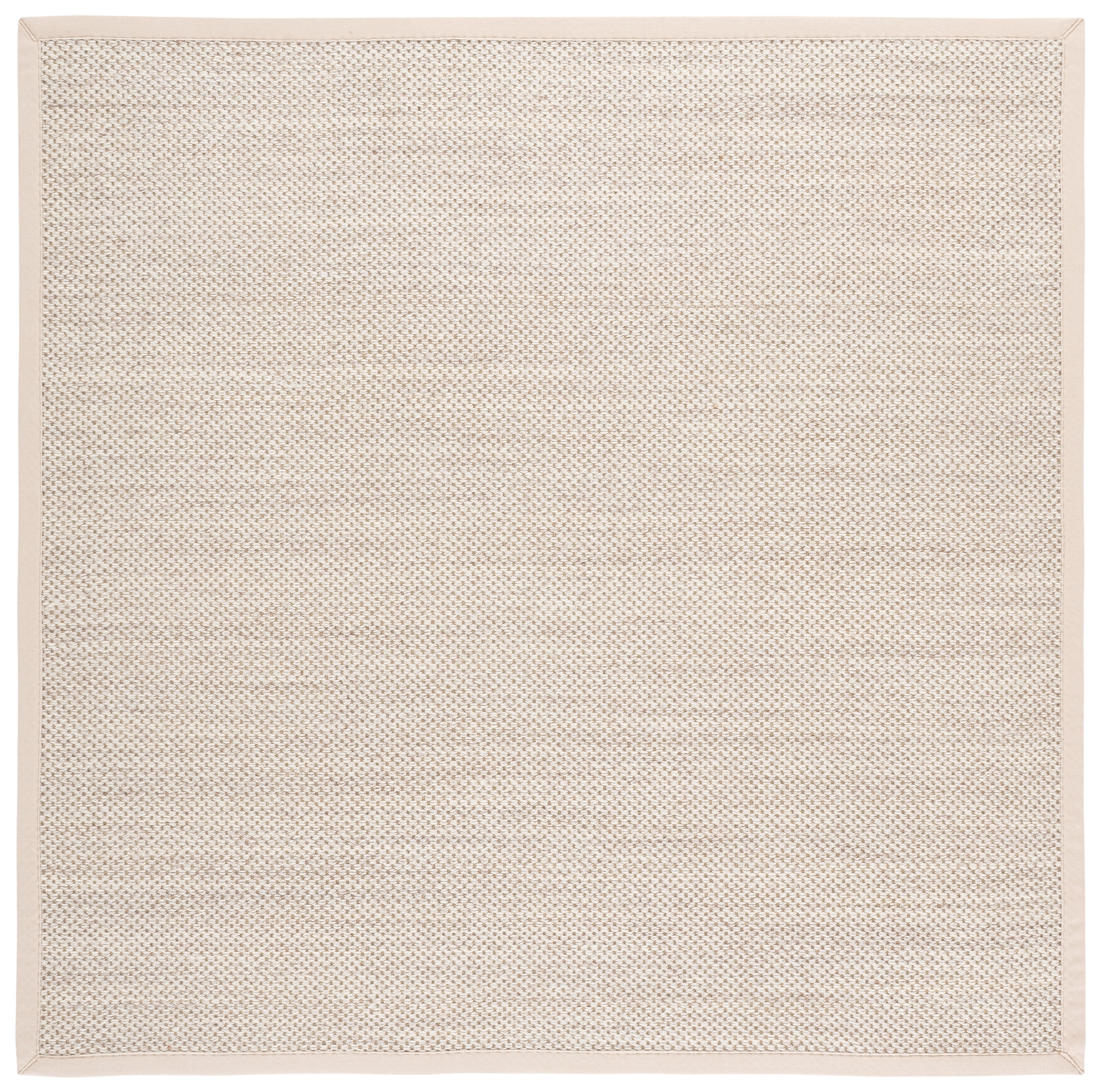 Safavieh Natural Fiber Kentigern Solid Area Rug, Marble/Beige, 3' x 3' Square