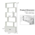 thumbnail image 4 of Costway Bookshelf with Cabinet 6-Tier S-Shaped Bookcase Storage Rack White, 4 of 10