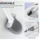 thumbnail image 3 of Silicone Toilet Brush & Toilet Brush Holder Soft Cleaning Brush Full Set zNU, 3 of 4