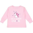 thumbnail image 3 of Inktastic Gigi and Grandpa Love Me Unicorn Grandchild Girls Long Sleeve Toddler T-Shirt, 3 of 5