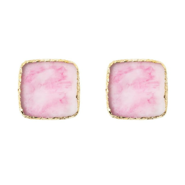Langgg New Portable 1PC Resin Stone Color Palette False Tips Drawing Color Palette Polish Gel Color Mixing Display Tool pink 2Set