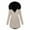 Khaki, variant on Sevevn Women's Double Pocket Zipper Drawstring Button Jacket Plush Long Sleeved Hooded Cotton Parkas Outwear Sales Today Clearance