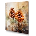thumbnail image 2 of Designart "Spruce Haven Pine Tree Forest IV" Floral Canvas Wall Art - Traditional Brown Tree Pine Living Room Canvas Art, 2 of 6