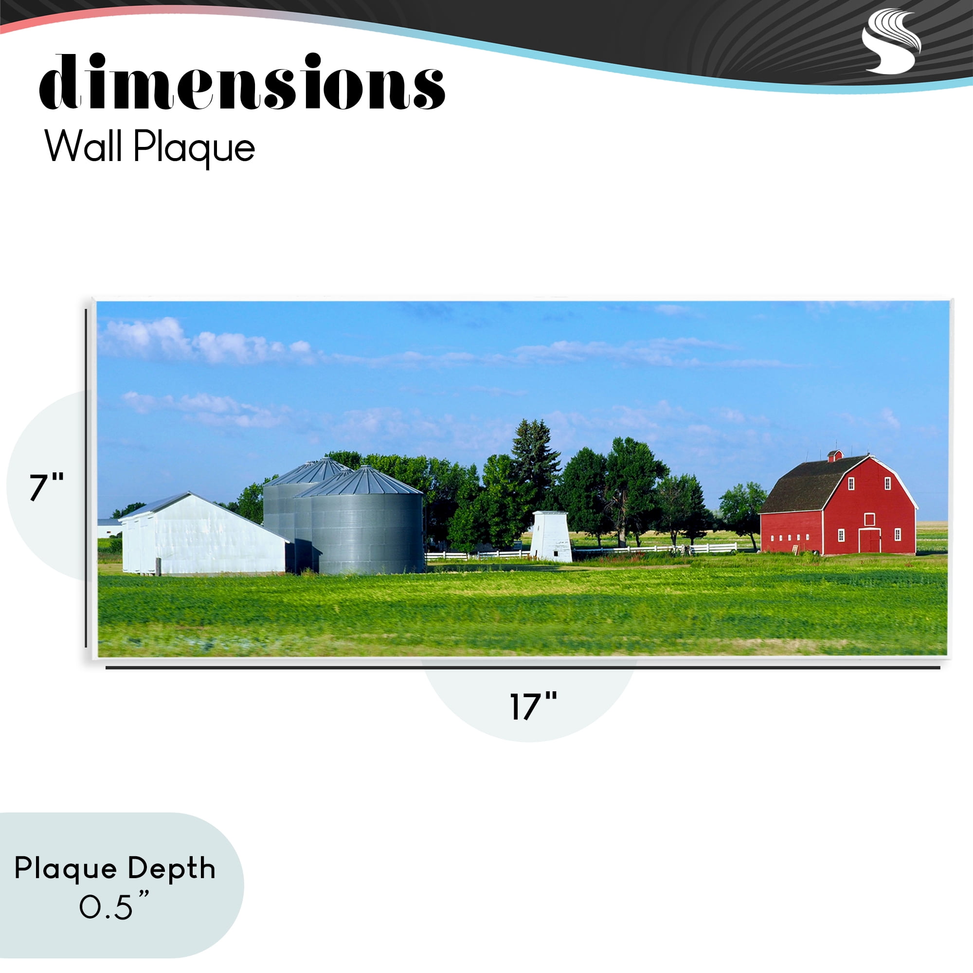 Stupell Industries Barn with Silo Wall Plaque Art, design by Gail Peck