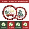 thumbnail image 3 of 96 Pcs Christmas Plates And Napkins Sets, Disposable Paper Dessert Tableware Christmas Tree Car Merry Christmas Theme Party Decorations Supplies, Serves 24 Guests, 3 of 7