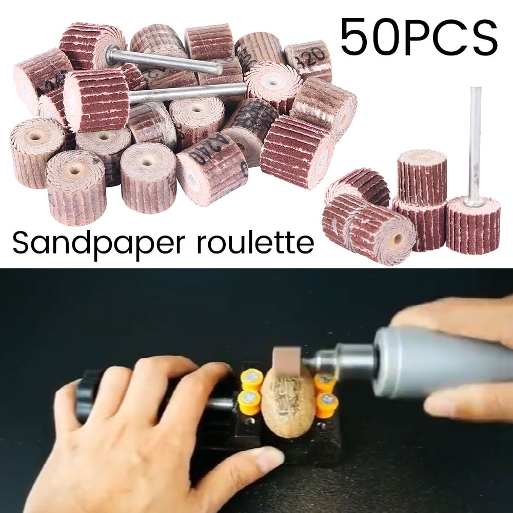 Flap Wheel Sanding Sandpaper Polishing Disc 80-600 Grit for Dremel Drill Rotary