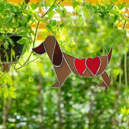 

Teissuly Dachshund Acrylic Pendant Home Wall Hanging Valentine s Day Scene Arrangement