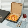 thumbnail image 3 of Eco Pie Kraft and Black Paper Corrugated Pizza Box - Repurpose for Plates - 12 1/2" x 12 1/2" x 1 3/4" - 50 count box, 3 of 3