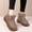 Coffee, variant on Women's Winter Cotton Boots Round Toe Velvet Lined Warmth Waterproof Non Slip Outdoor Comfortable Ankle Boots