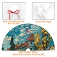 thumbnail image 4 of Sikiie Impressionist Village Sky 30-48 inches {designName} Print Christmas Tree Skirt Snowman Xmas Tree Skirt with Edge Christmas Decorations for Holiday Party-36", 4 of 7