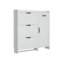 thumbnail image 6 of Miniyam Shoe Cabinet, Shoe Organizer with 3 Flip Drawers for Entryway, Hallway, White, 6 of 7