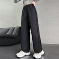 thumbnail image 3 of Luogg Girls Cargo Pants Style Wide Leg Joggers For Kids Fashionable Loose Fit Casual Trousers Spring Fall Season Girls Flare Pants 13-14 Years, 3 of 3
