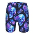 thumbnail image 3 of Logiee cool crystal Skull flower Print Mens Swim Trunks Quick Dry Board Shorts,Breathable Hawaii Beach Shorts Swimwear Bathing Suits-Medium, 3 of 6