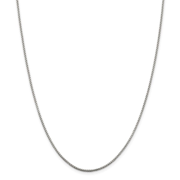 925 Sterling Silver 1.5mm Round Box Chain; 18 inch; Lobster Clasp; for Adults and Teens; for Women and Men