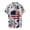 4-White, variant on Telankuip Men's American 250th Anniversary Print Summer Shirts 1776-2026 Patriotic Tee Loose Breathable Button down down Casual Top for Independence Day 6-Blue XL