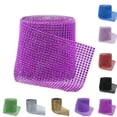 thumbnail image 2 of Coofit Ruban en Strass 24 Rangées Bling Maille Cristal Ruban Strass Ruban Diamant, 2 of 2