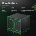 thumbnail image 5 of VIVOSUN S888 8x8 Grow Tent, 96"x96"x80" High Reflective Mylar with Observation Window and Floor Tray for Hydroponics Indoor Plant for VS4000/VSF4300, 5 of 9