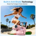 thumbnail image 4 of Magnetic Action Camera 1080P Compact Vlog Cam with 2"Flip Screen Hands-Free Wearable Sports Camera 153°Ultra Wide 5G Glass Lens for Pet Walking Cycling Hiking Travel Recording & Adventures Rose Pink, 4 of 12